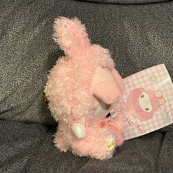 Fuzzy My Melody x Rabbit Cosplay Plush Keychain (5.5”) - Picture 4 of 8